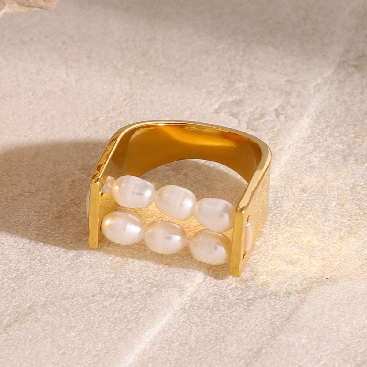 Elliana Double Pearl Ring