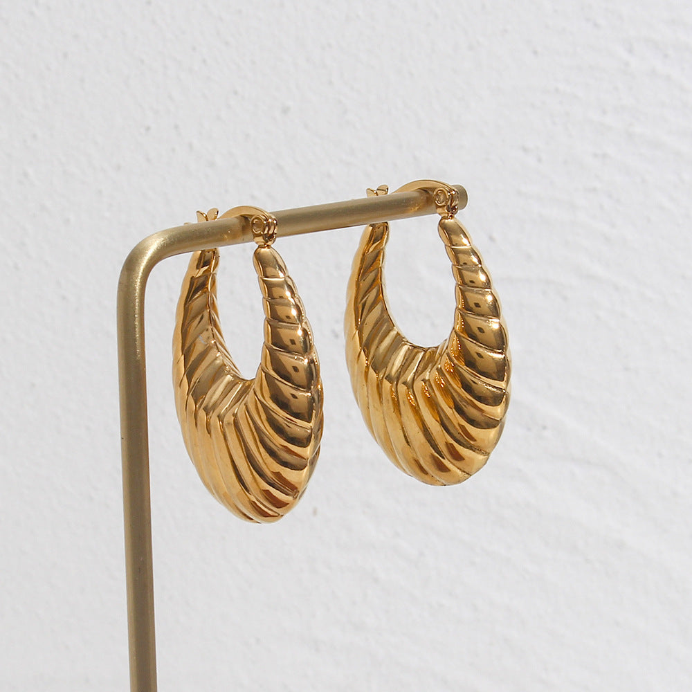 Golden Crescent Hoops
