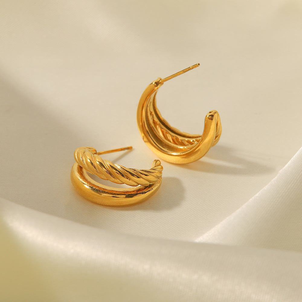 Anya Dual-Tone Statement Earrings