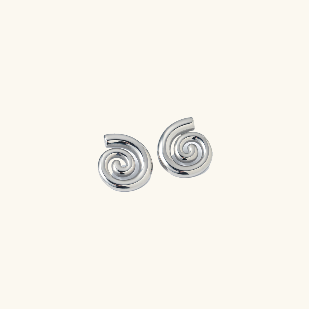 Oceanic Gold Swirl Earrings