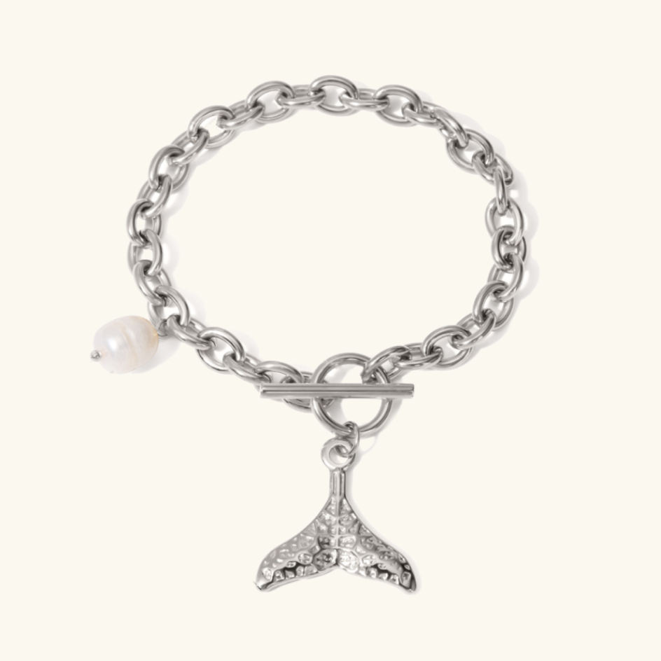 Ocean Whisper Pearl Chain Bracelet
