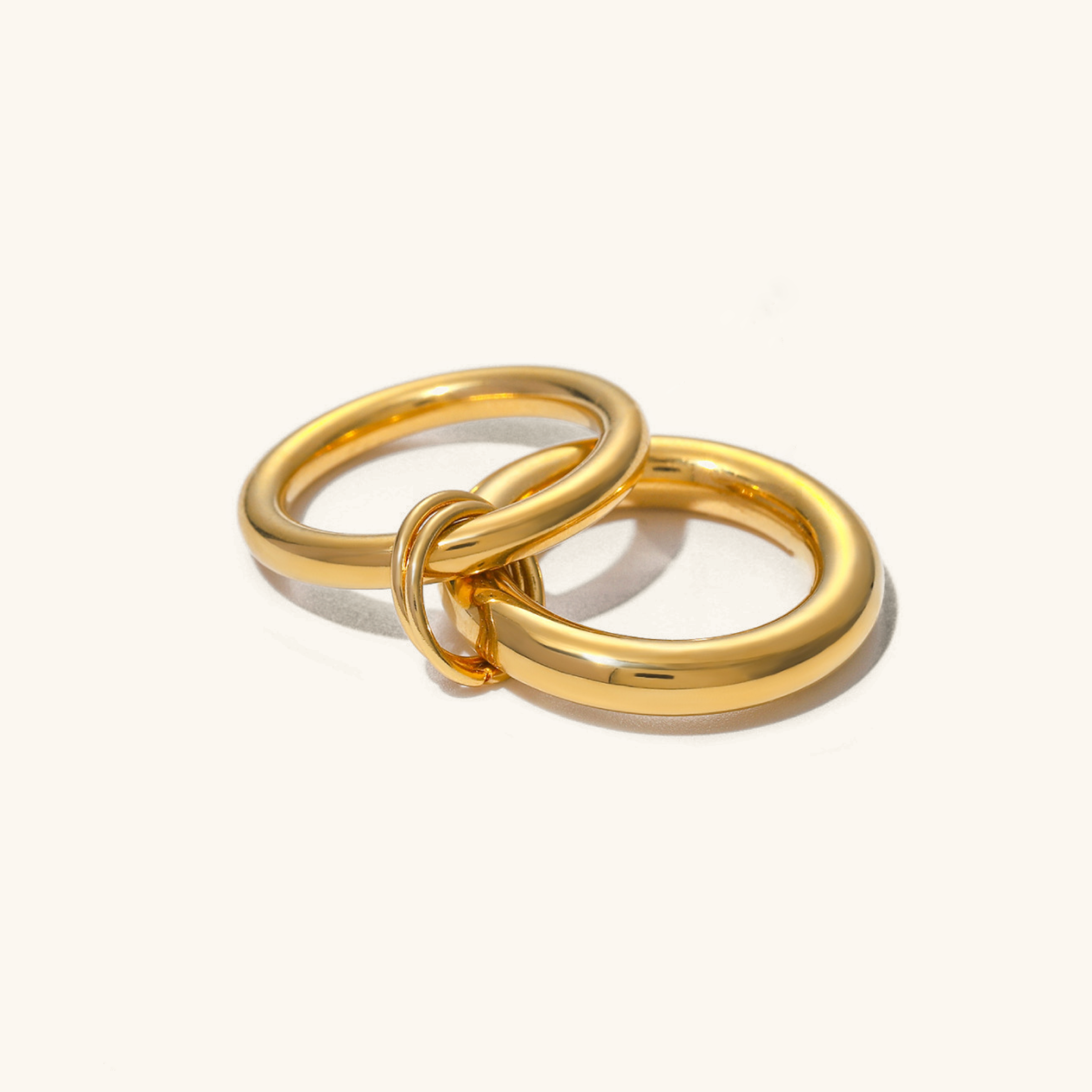 Echo Stacked Gold Ring
