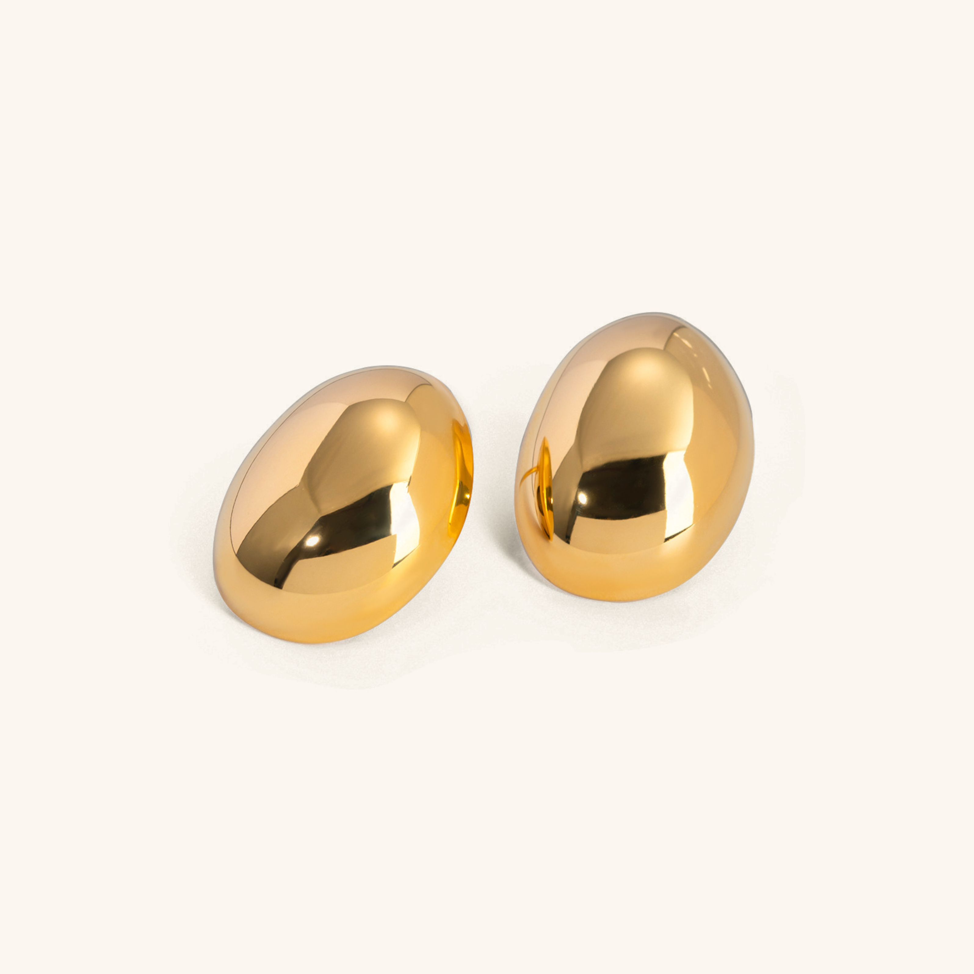 Gold Bean Drop Earrings