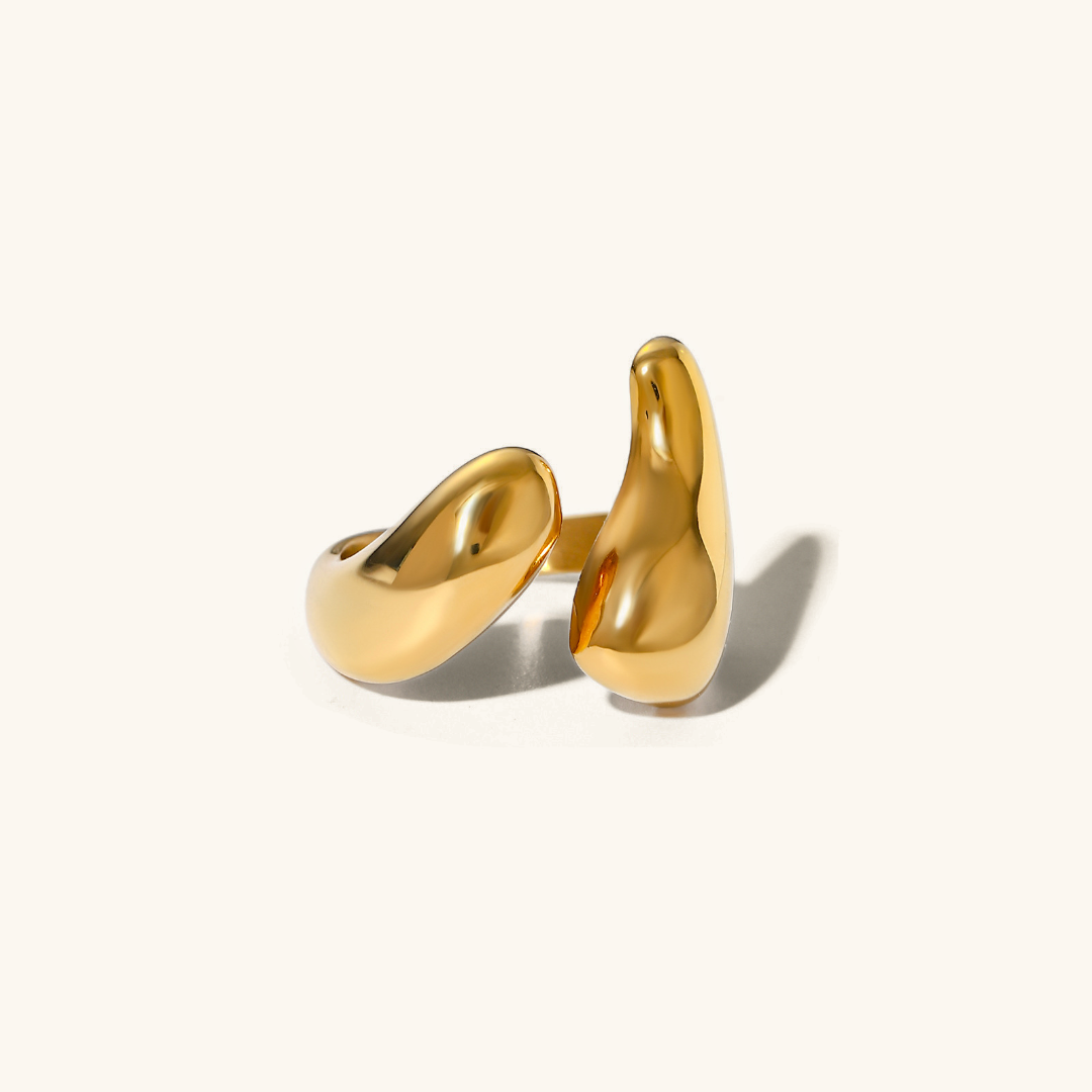Geometric Gold Statement Ring