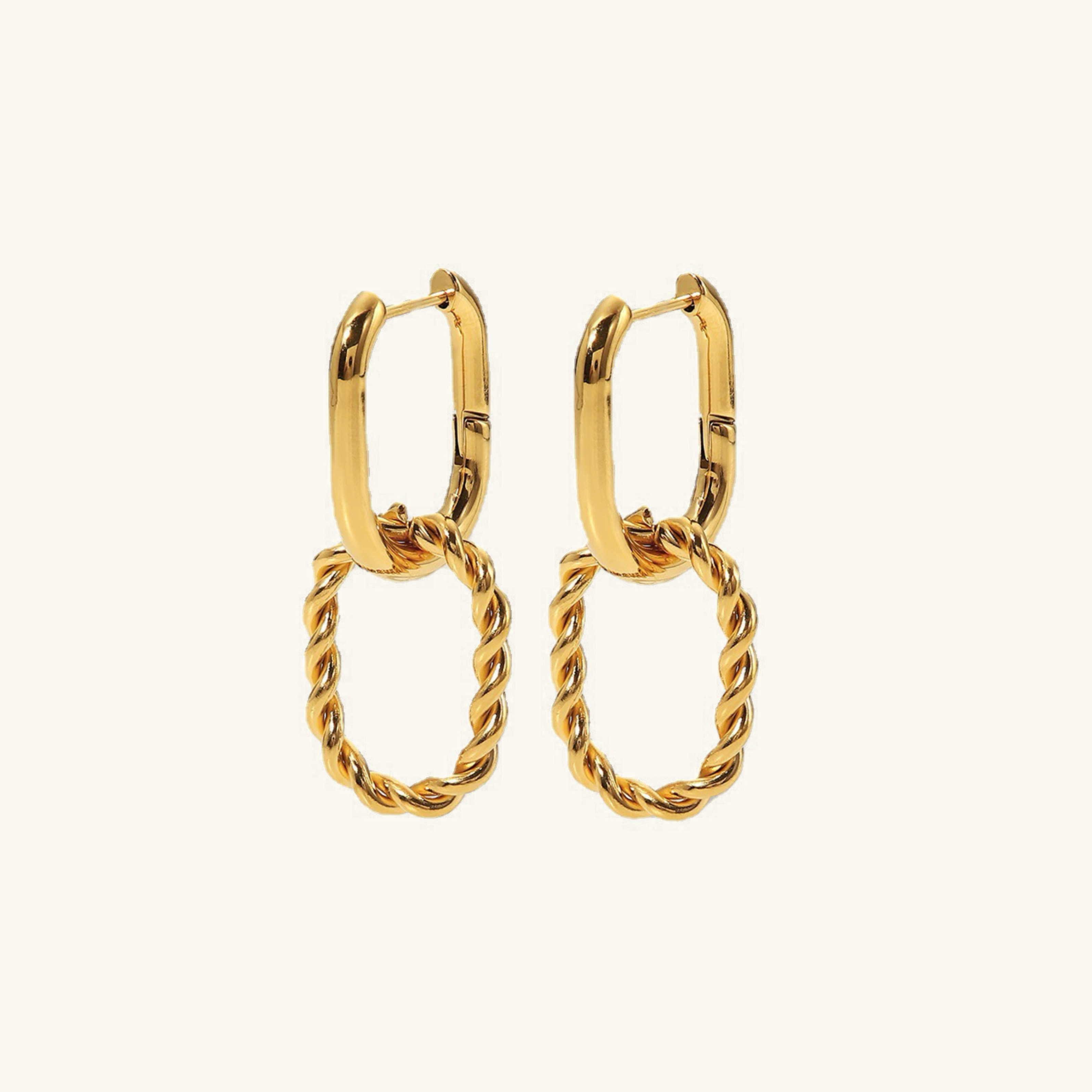 Twisted Aura Gold Hoops
