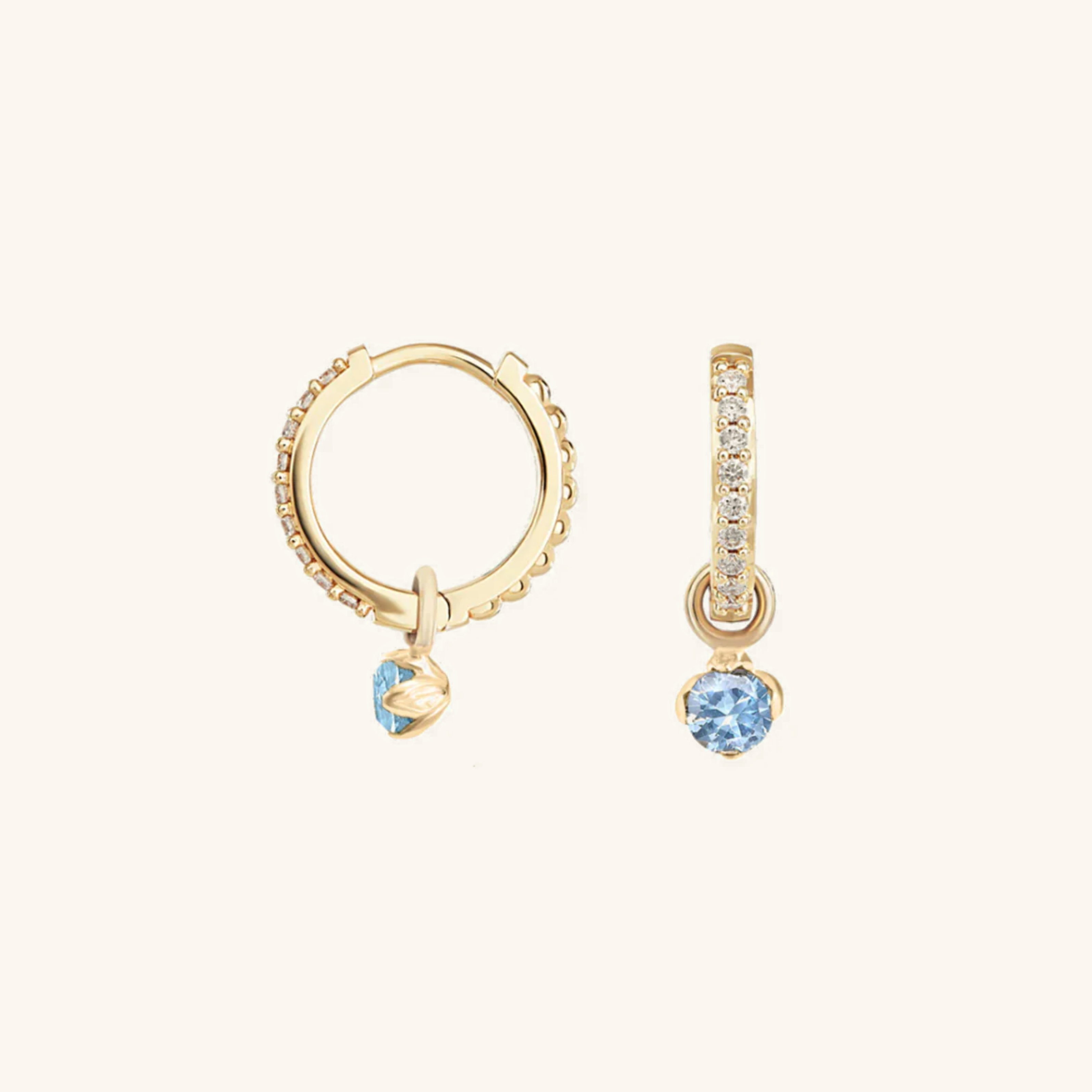 Chic Reversible Diamond Hoops