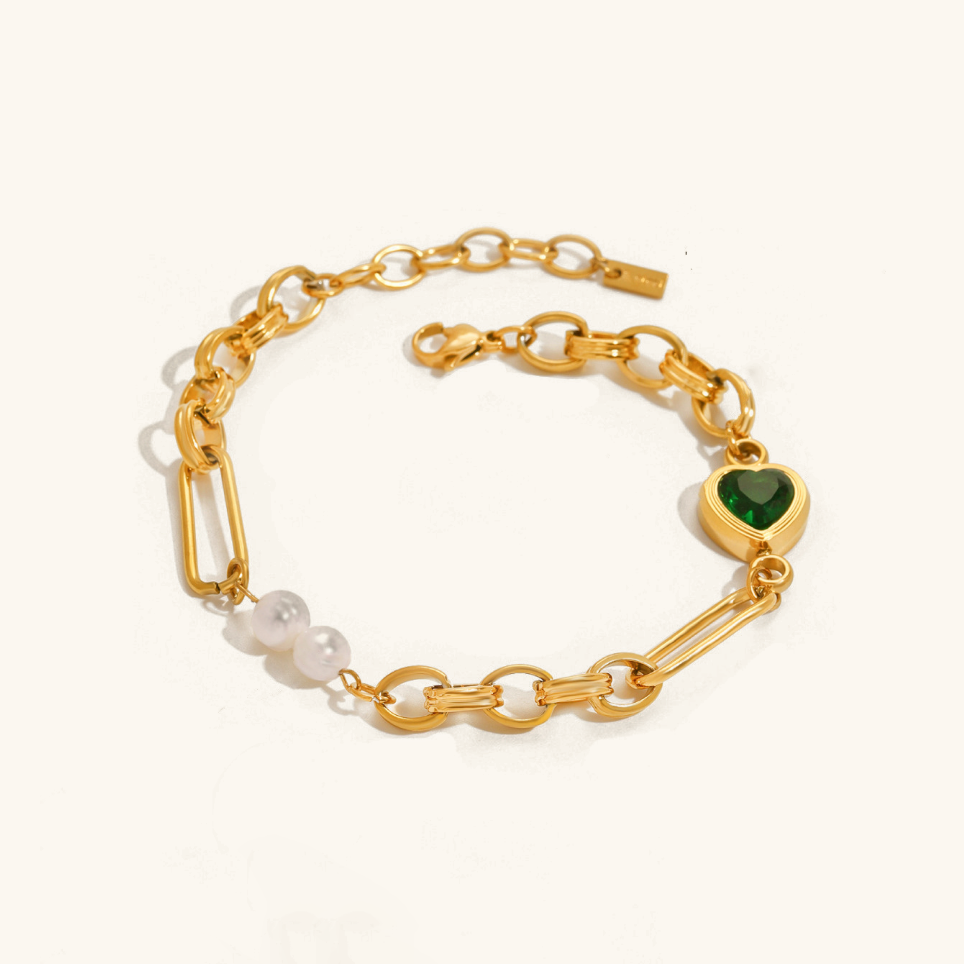 Oceanic Pearl Gold Chain Bracelet