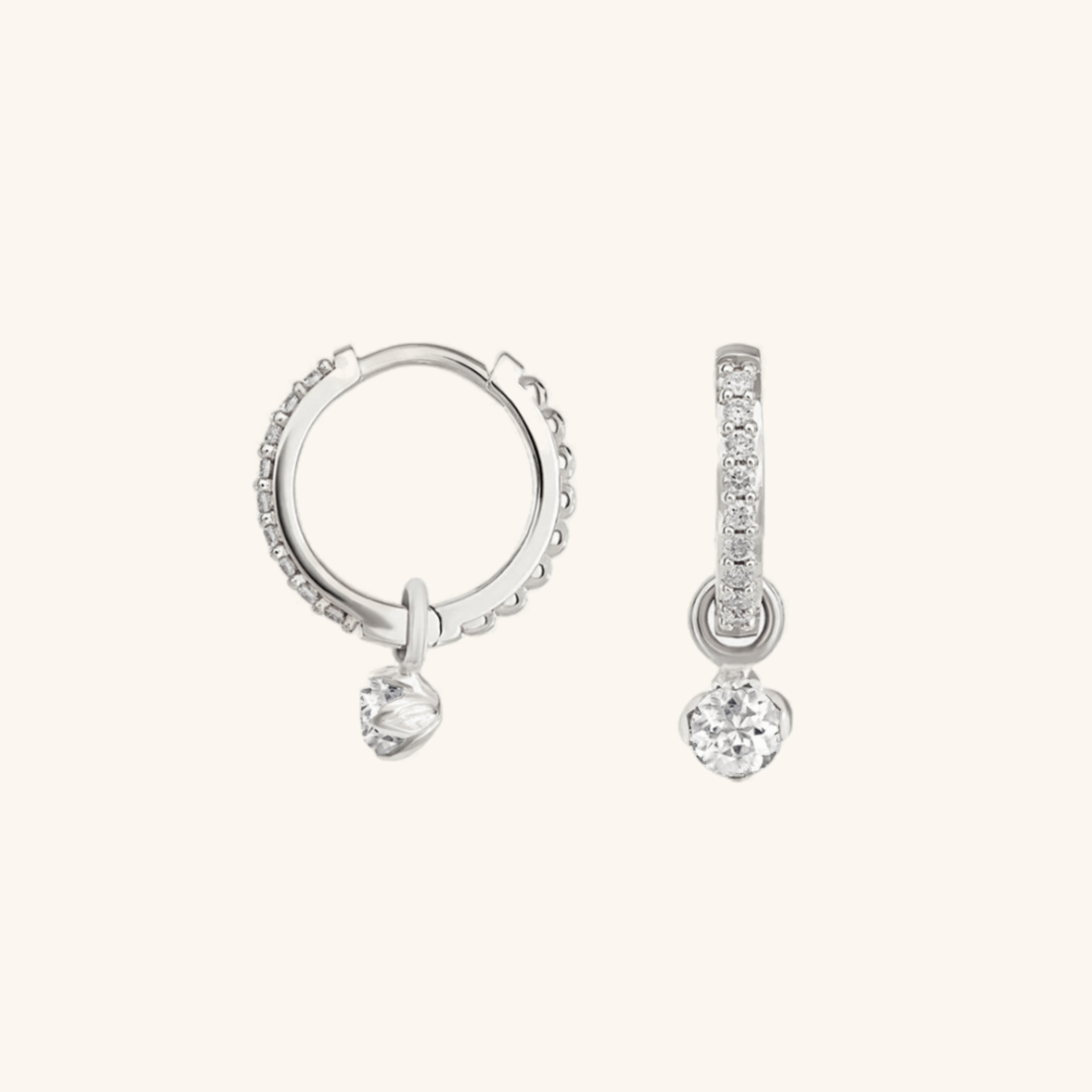 Chic Reversible Diamond Hoops