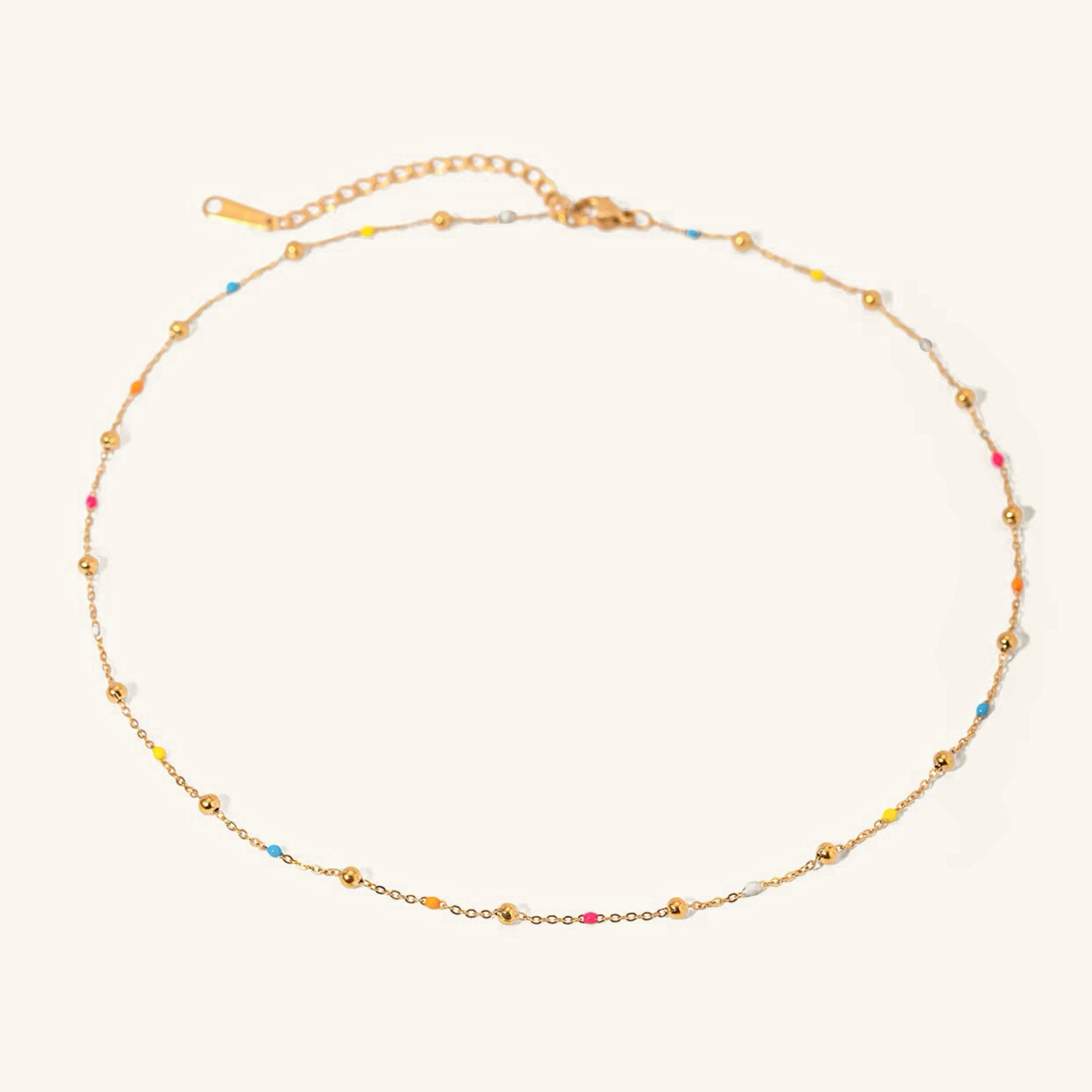 Amphitrite Beaded Gold Chain Necklace
