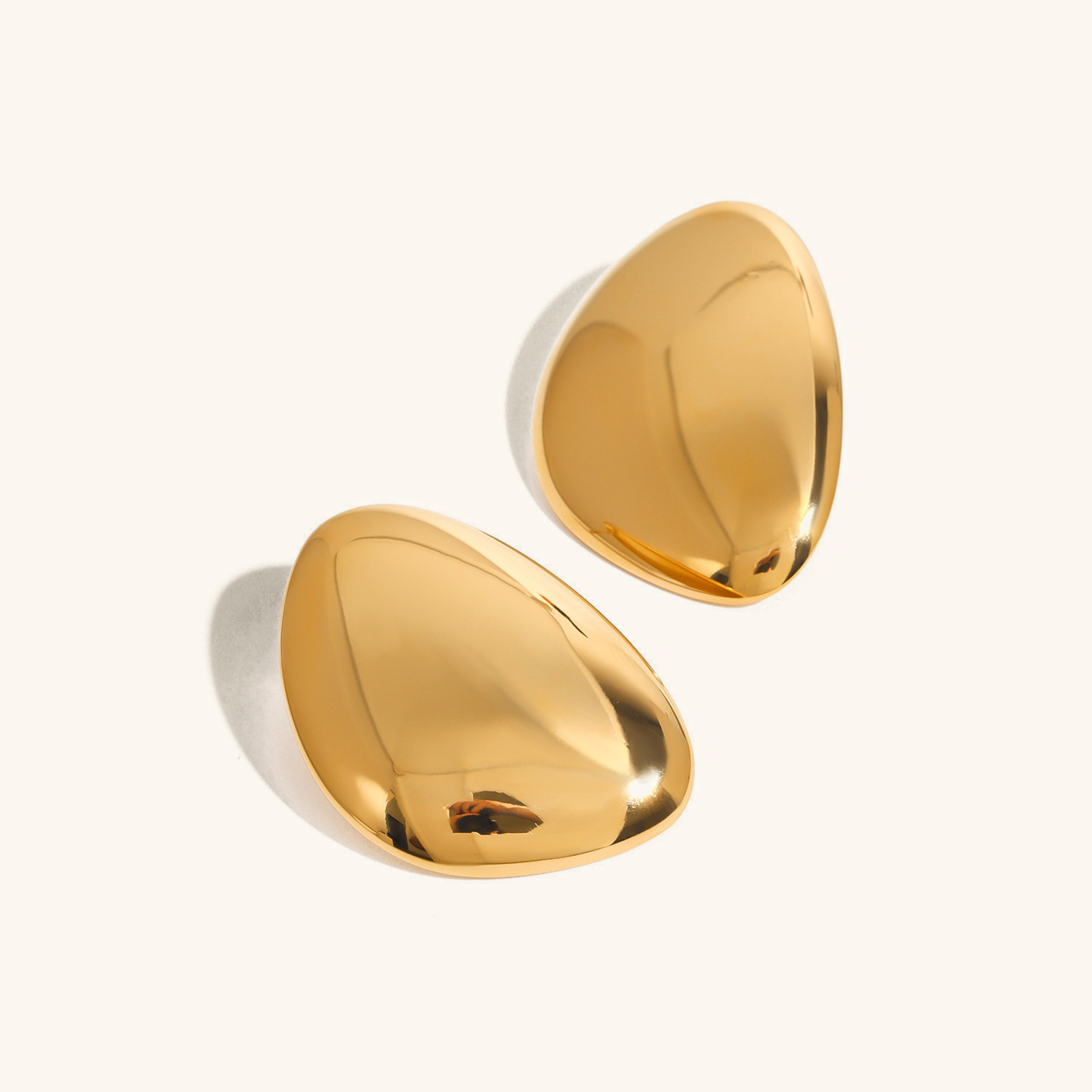 Carrie Gold Bean Earrings