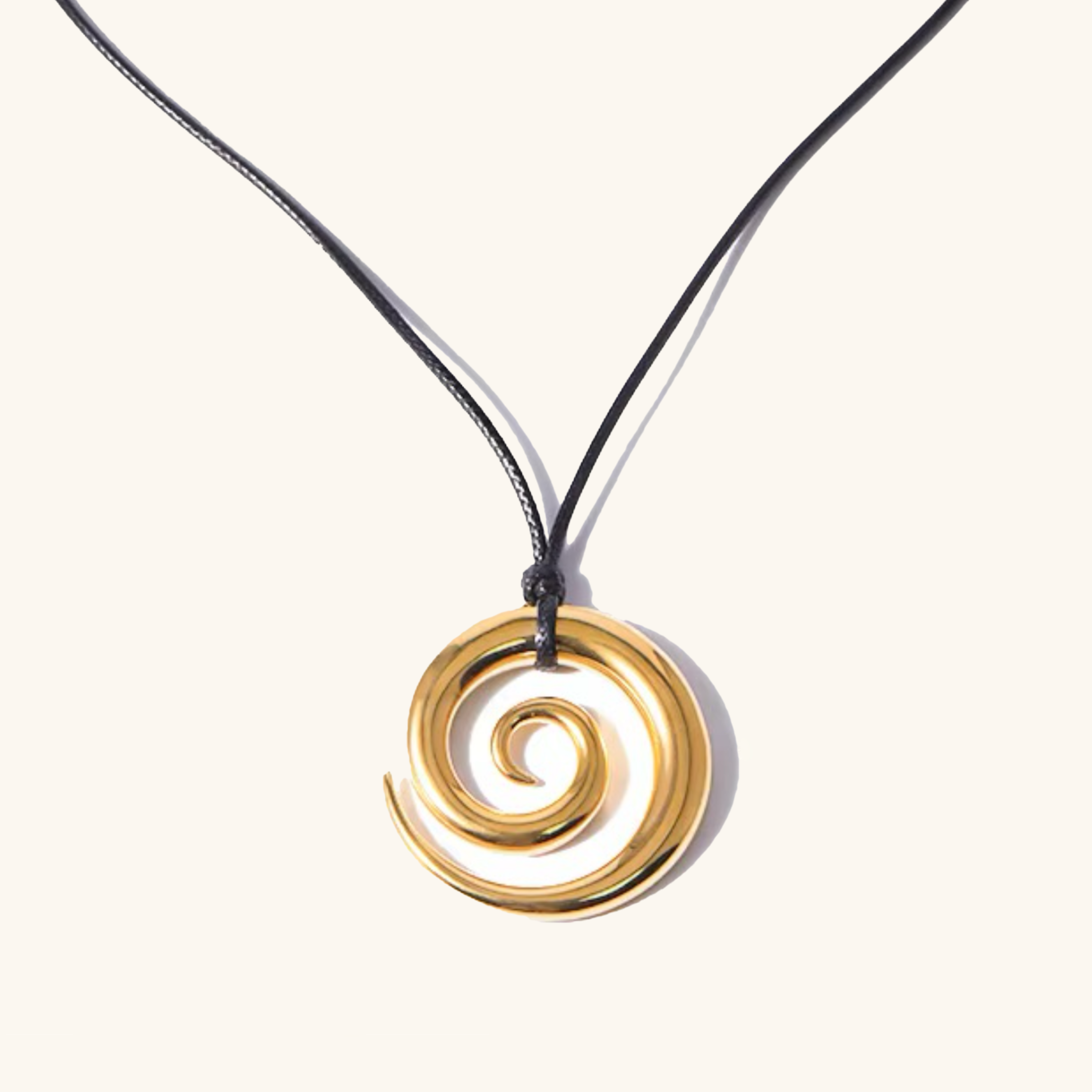 Gold Spiral Rope Necklace