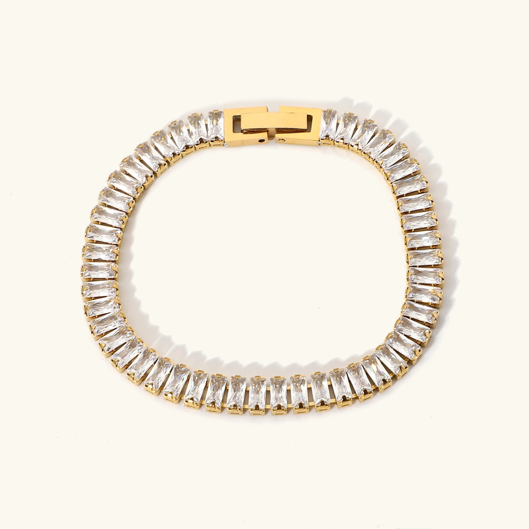Radiant Gold Tennis Bracelet
