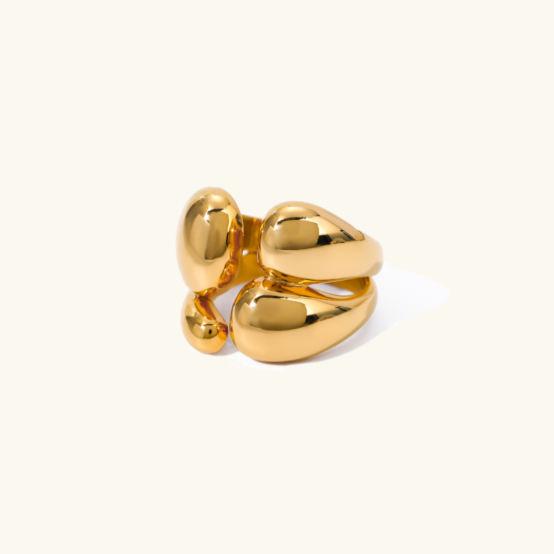 Twisted Elegance Gold Ring