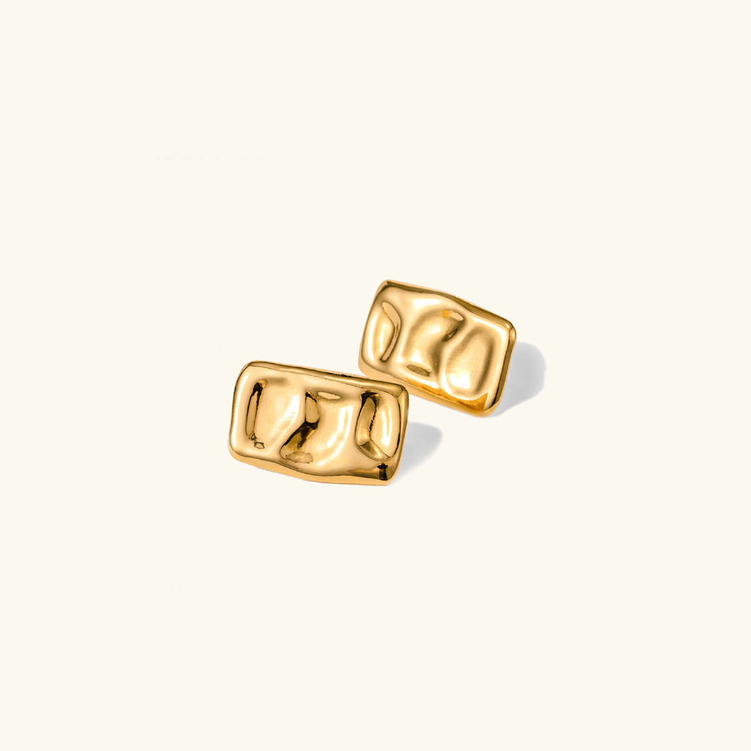 Geraldine Hammered Gold Hoops