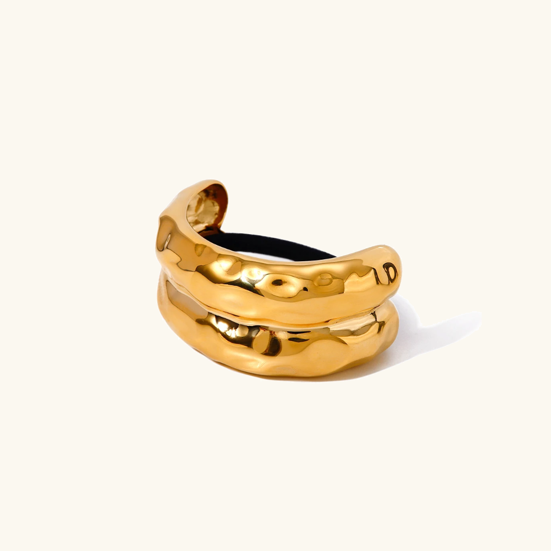 Hammered Arch Hair Cuff