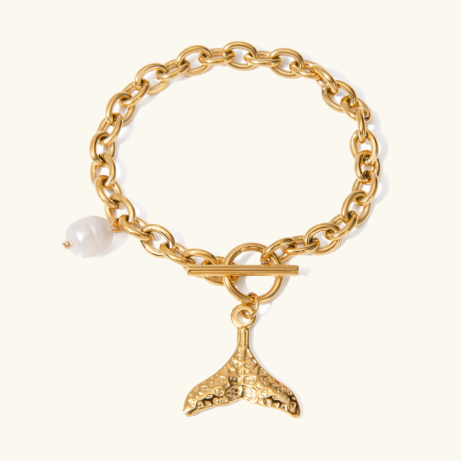 Ocean Whisper Pearl Chain Bracelet