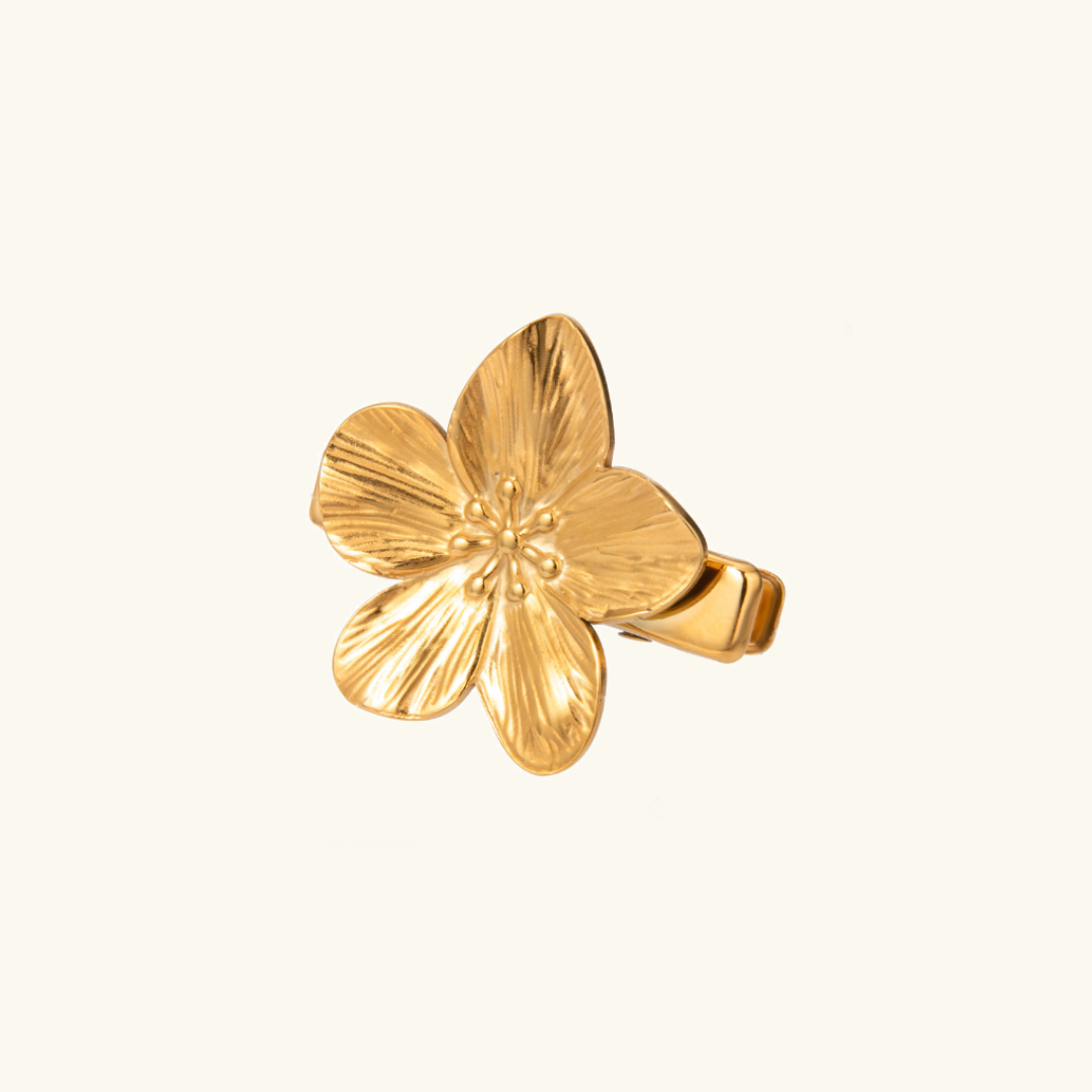 Golden Petal Hair Clip