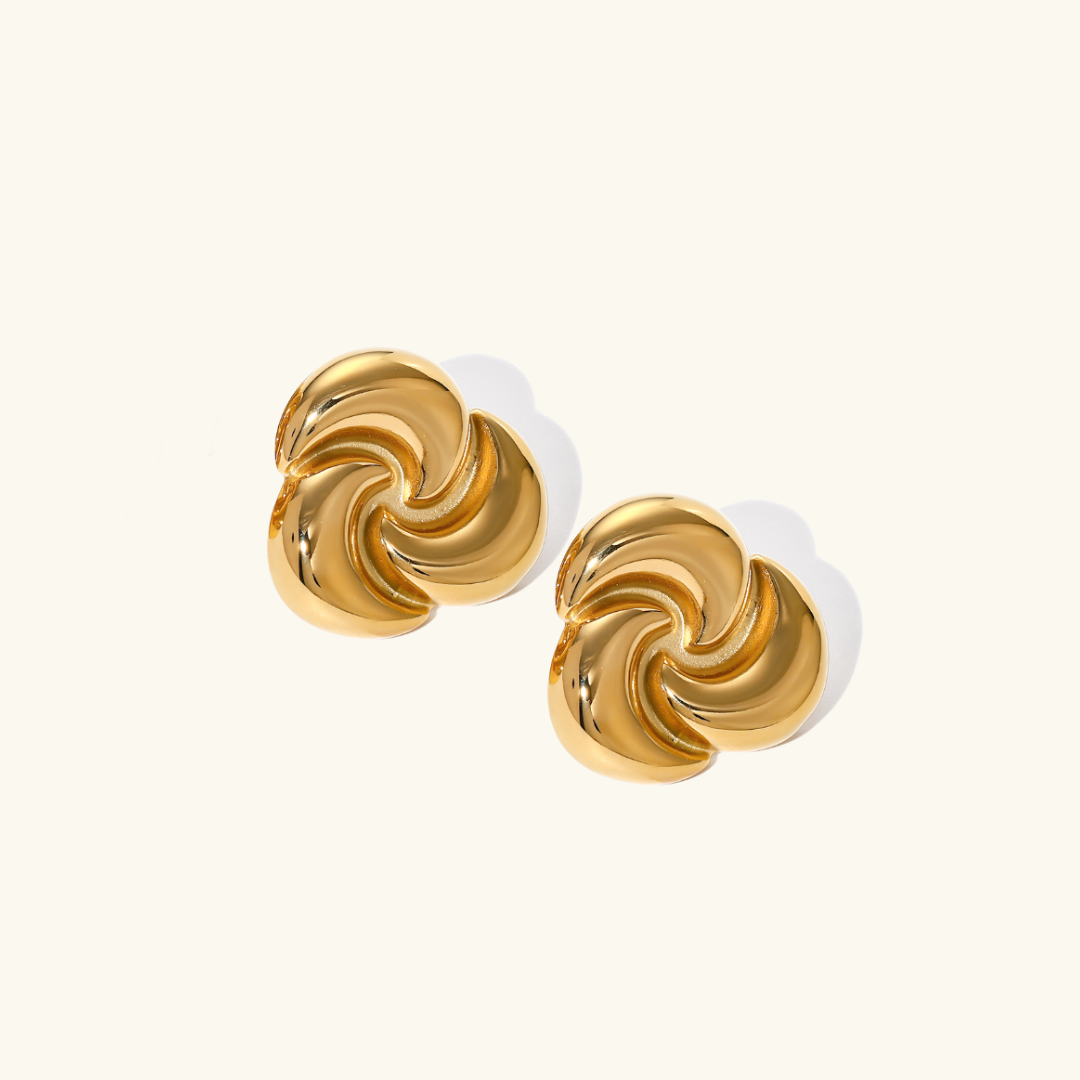 Ethereal Gold Petal Studs