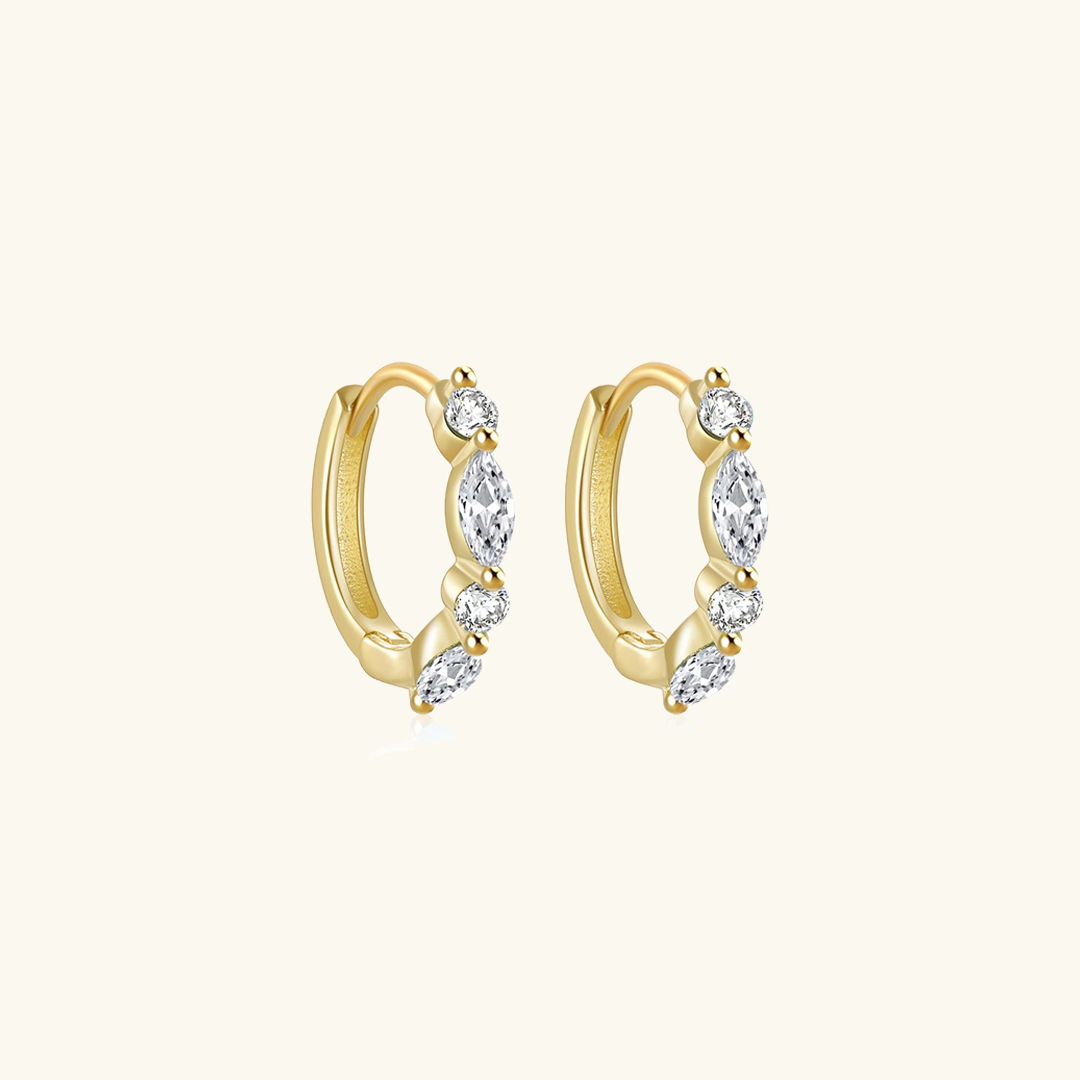 Aila Shimmer Diamond Hoops