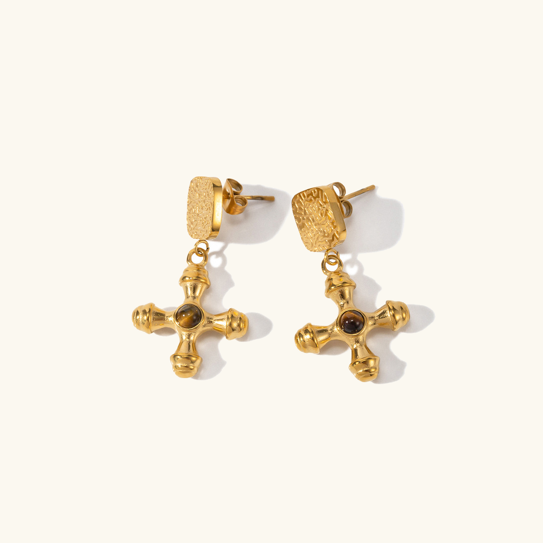 Della Shimmer Gold Earrings