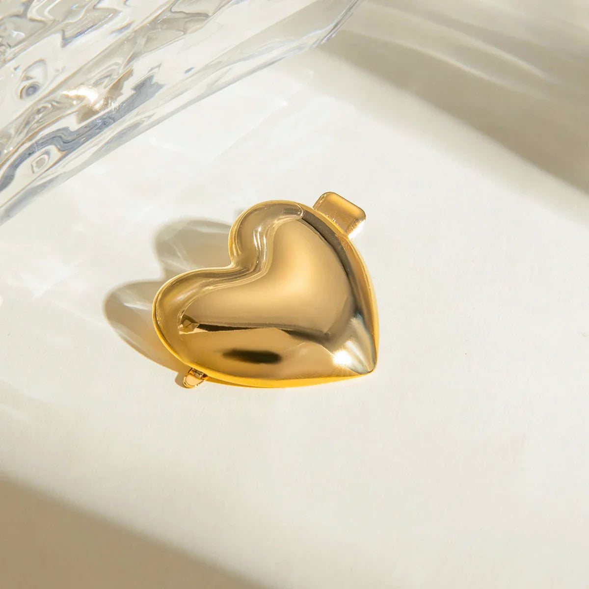 Heartfelt Gold Hair Barrette