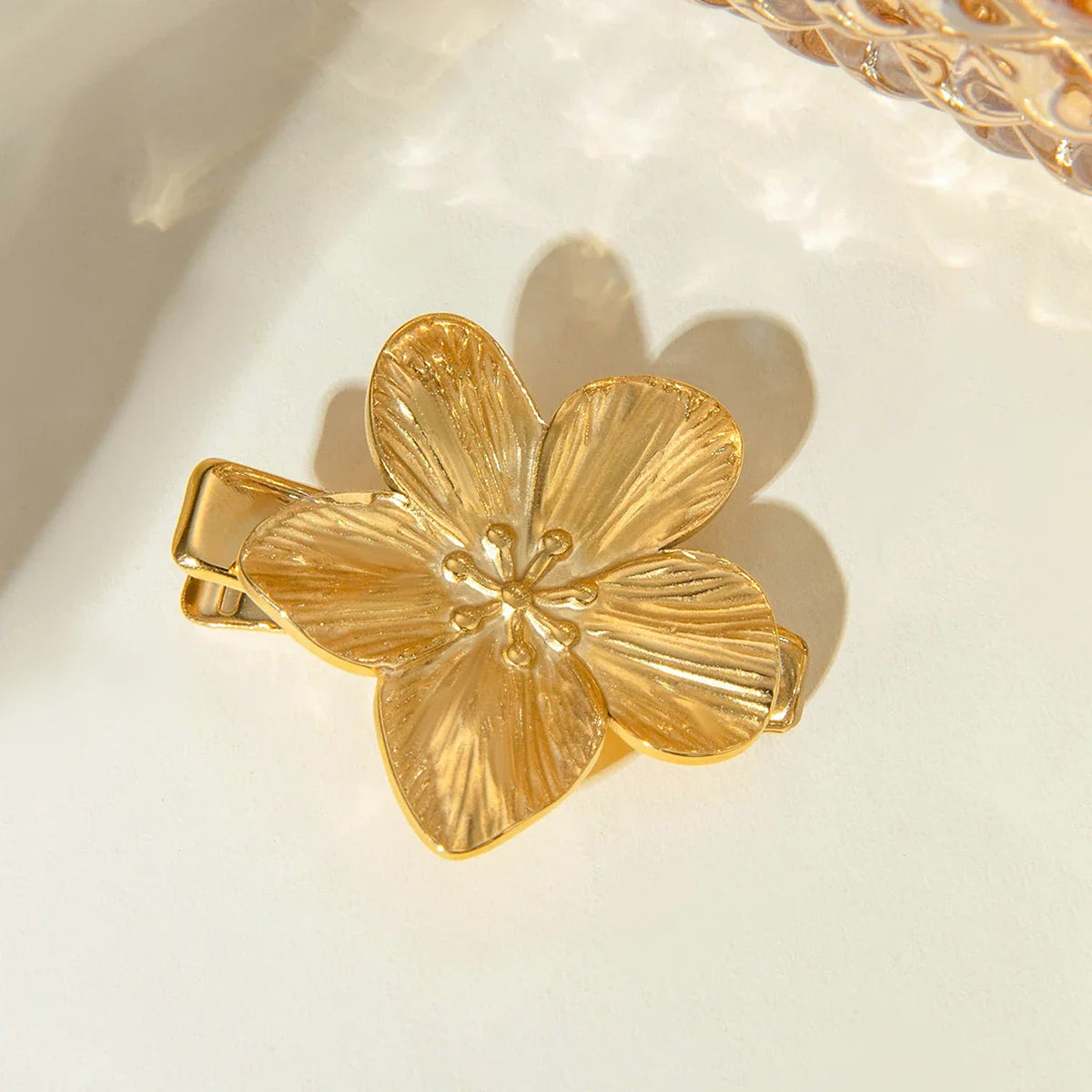 Golden Petal Hair Clip