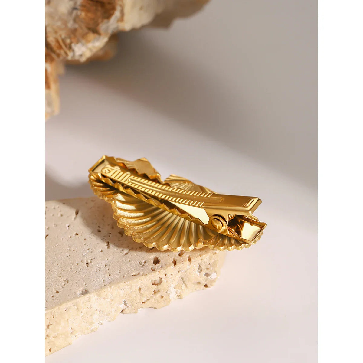 Golden Nautilus Hair Clip