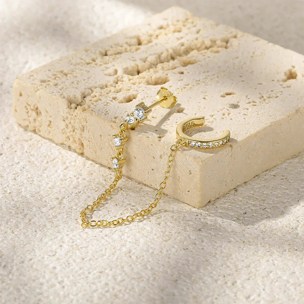 Audra Cascading Chain Ear Climber