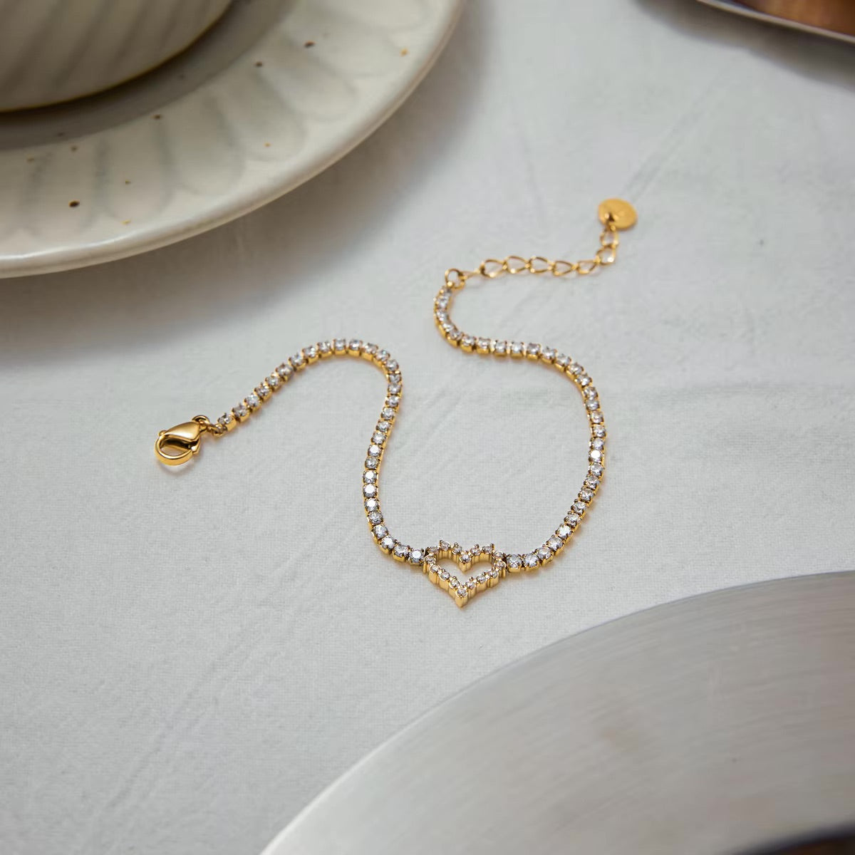 Radiant Heart Tennis Bracelet
