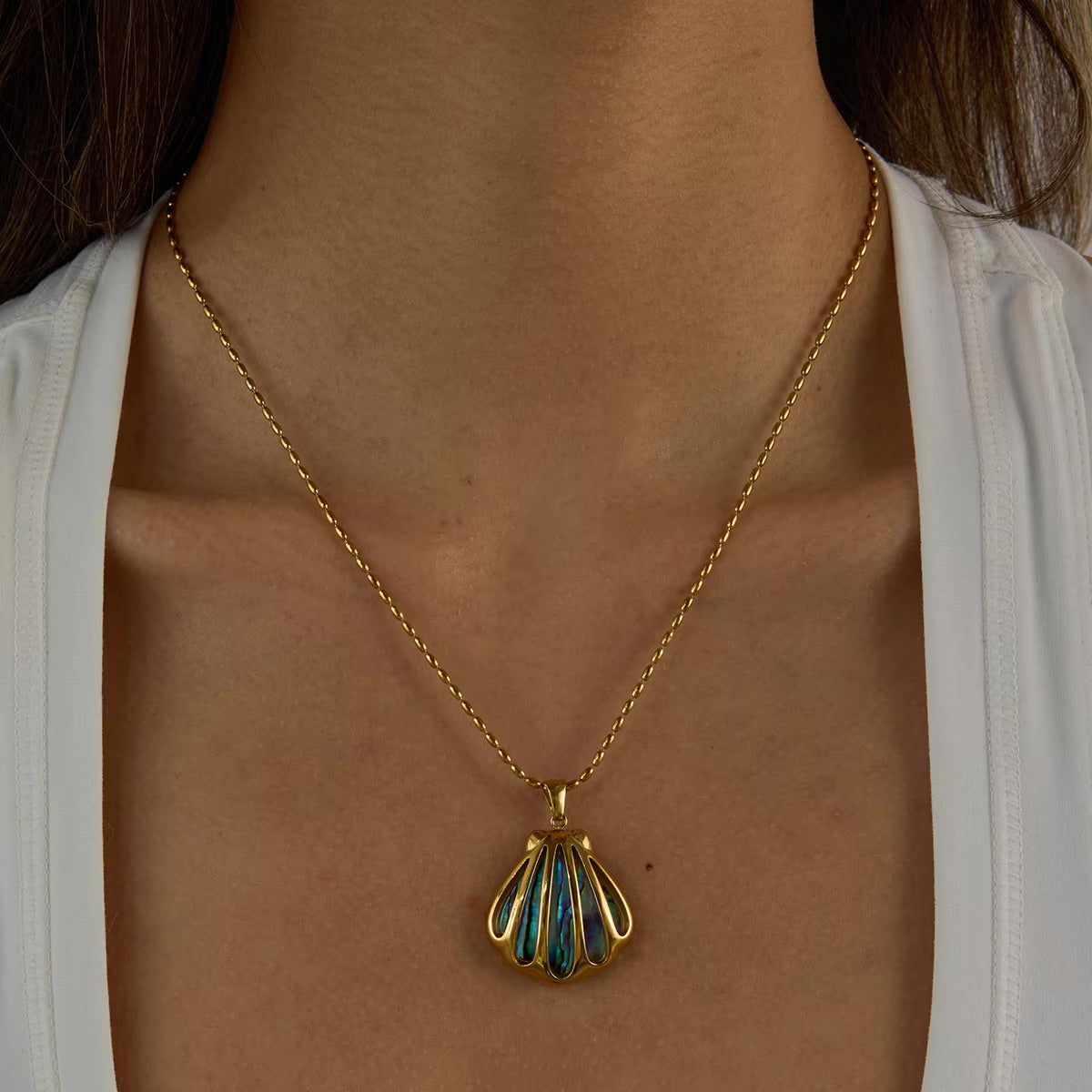 Ocean Whisper Seashell Pendant
