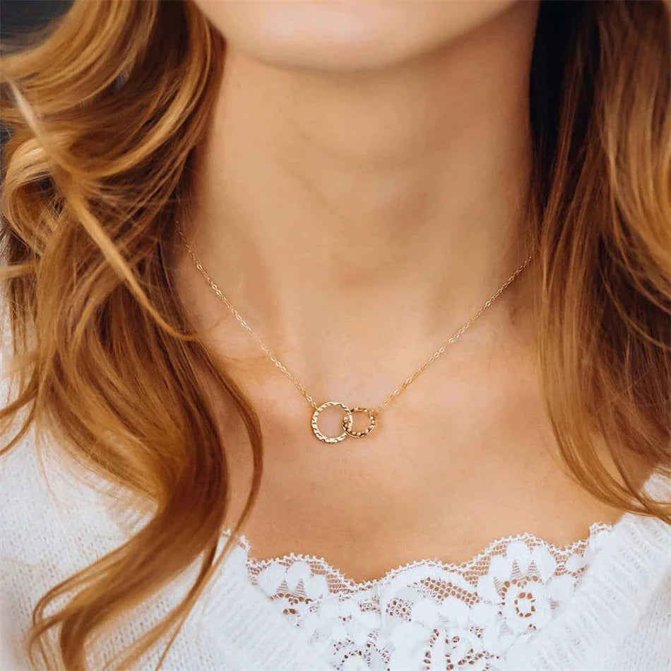 Elegant Gold Hoop Necklace