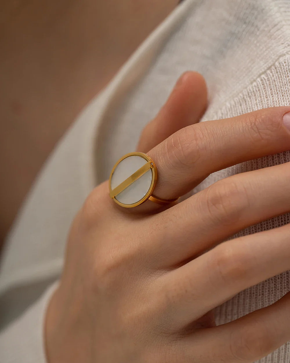 Luminous Pearl Gold Band