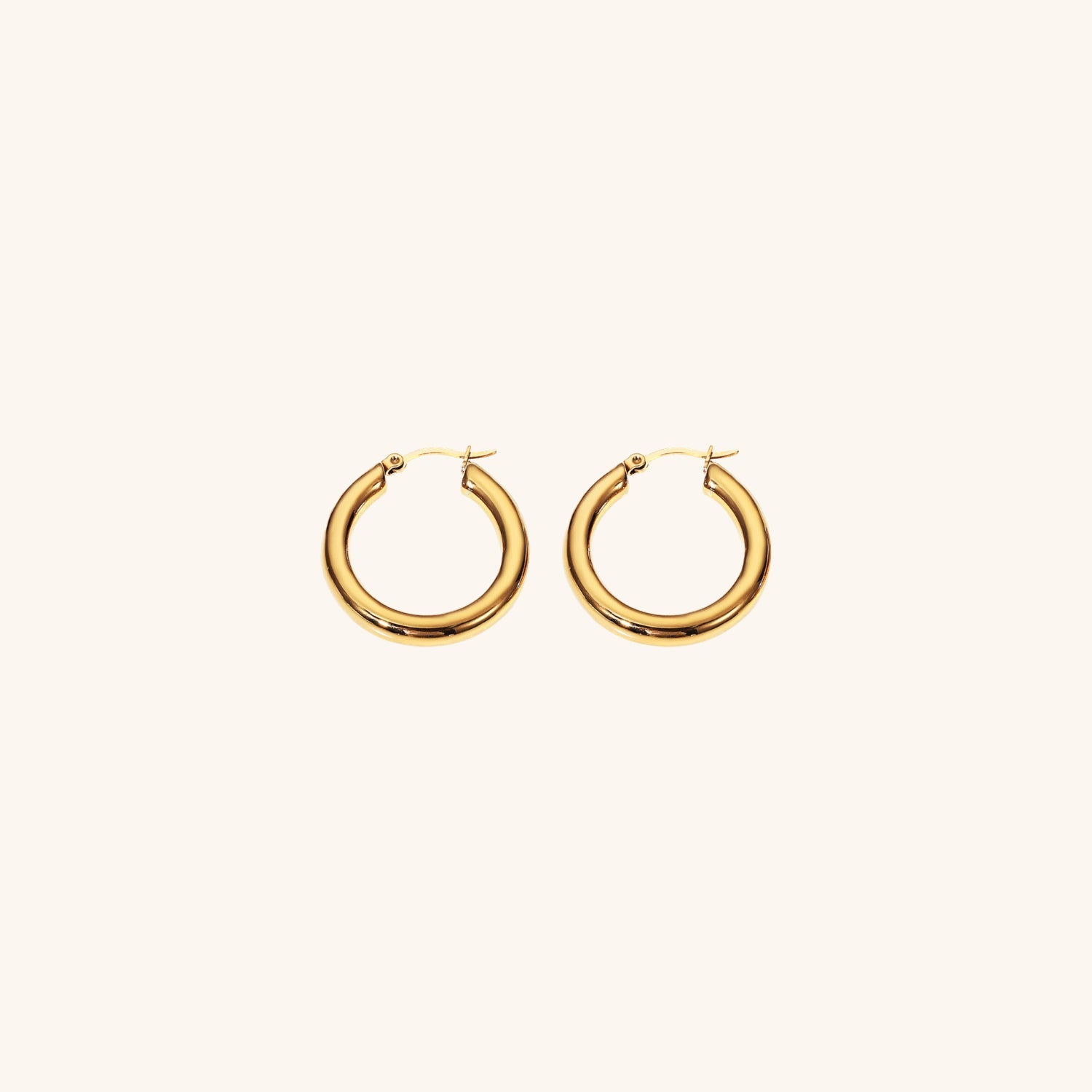 Elegant Gold Plated Hoop Earrings