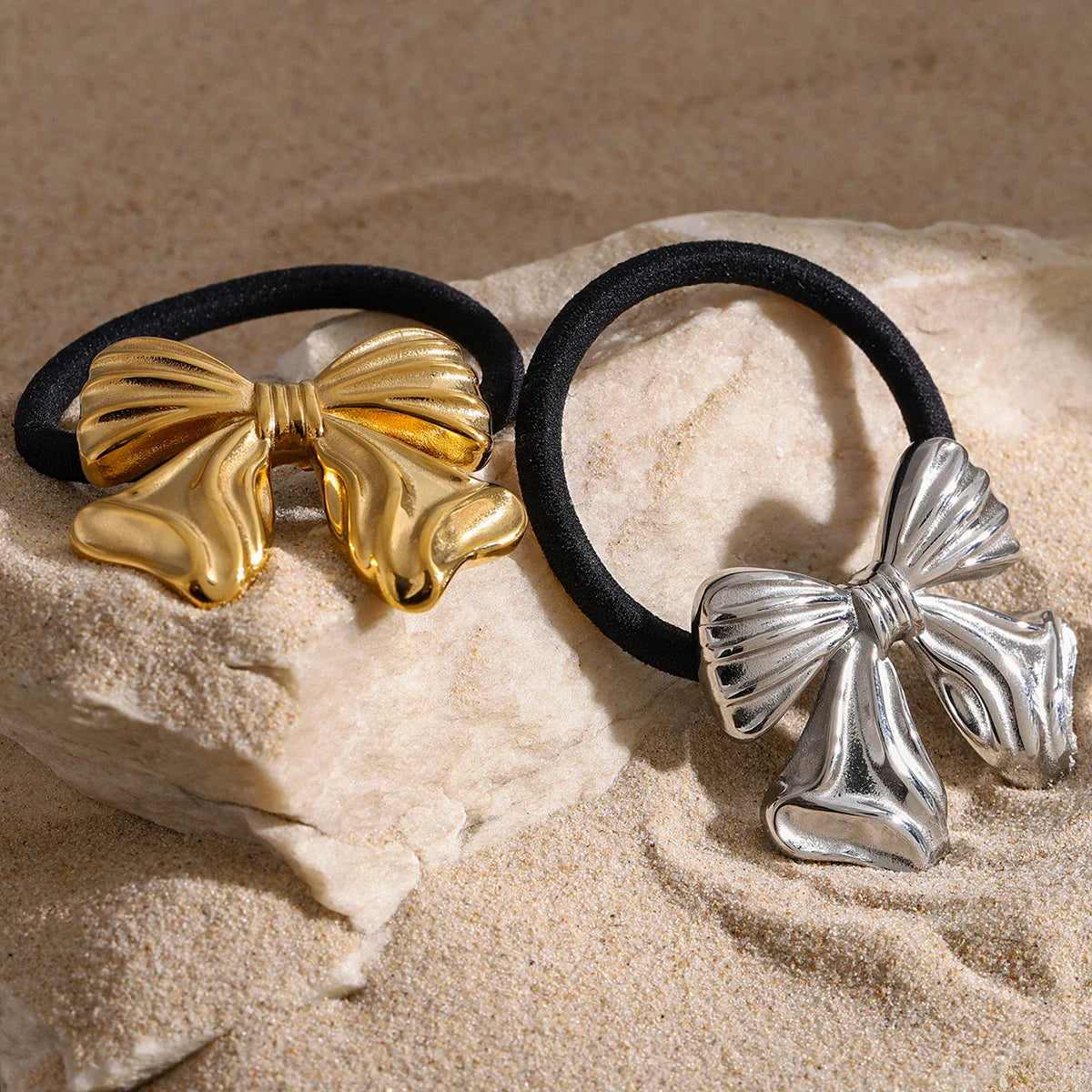 Golden Bow Hair Cuff