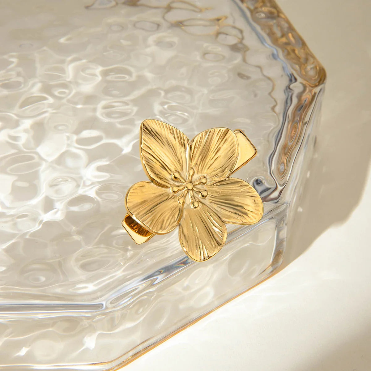 Golden Petal Hair Clip