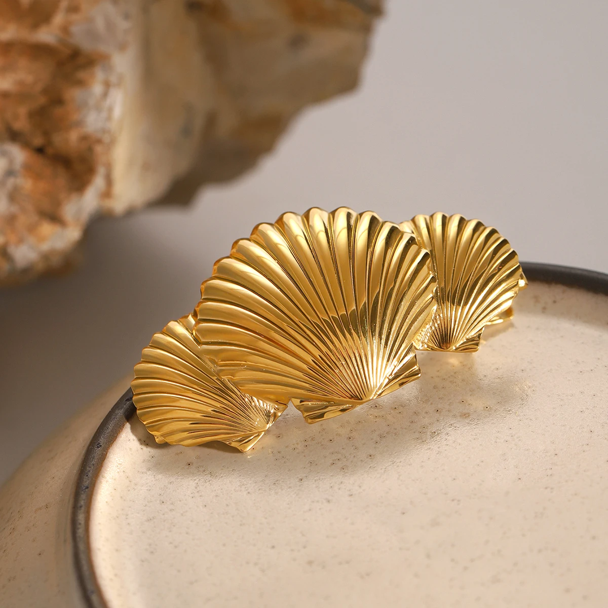 Golden Nautilus Hair Clip