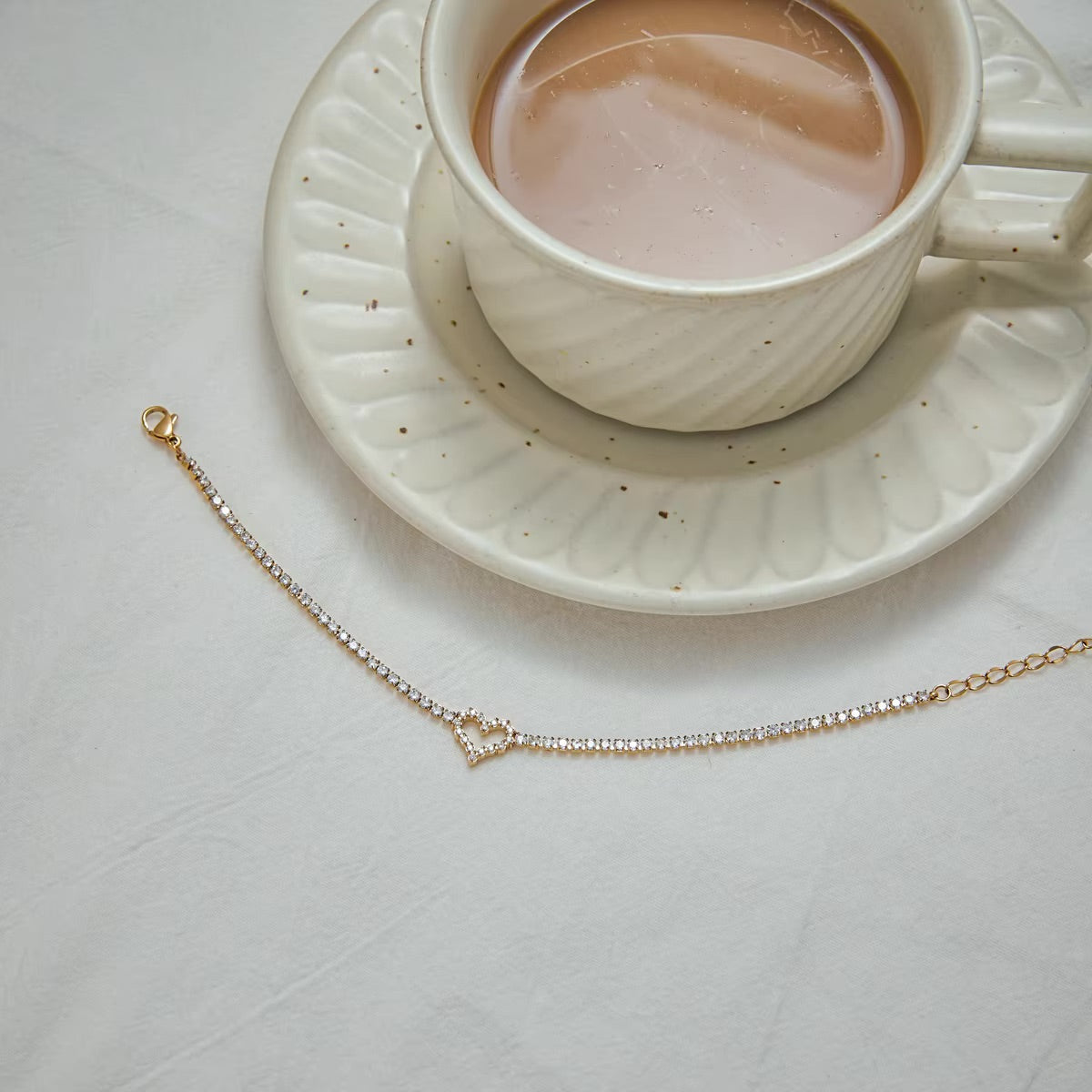 Radiant Heart Tennis Bracelet