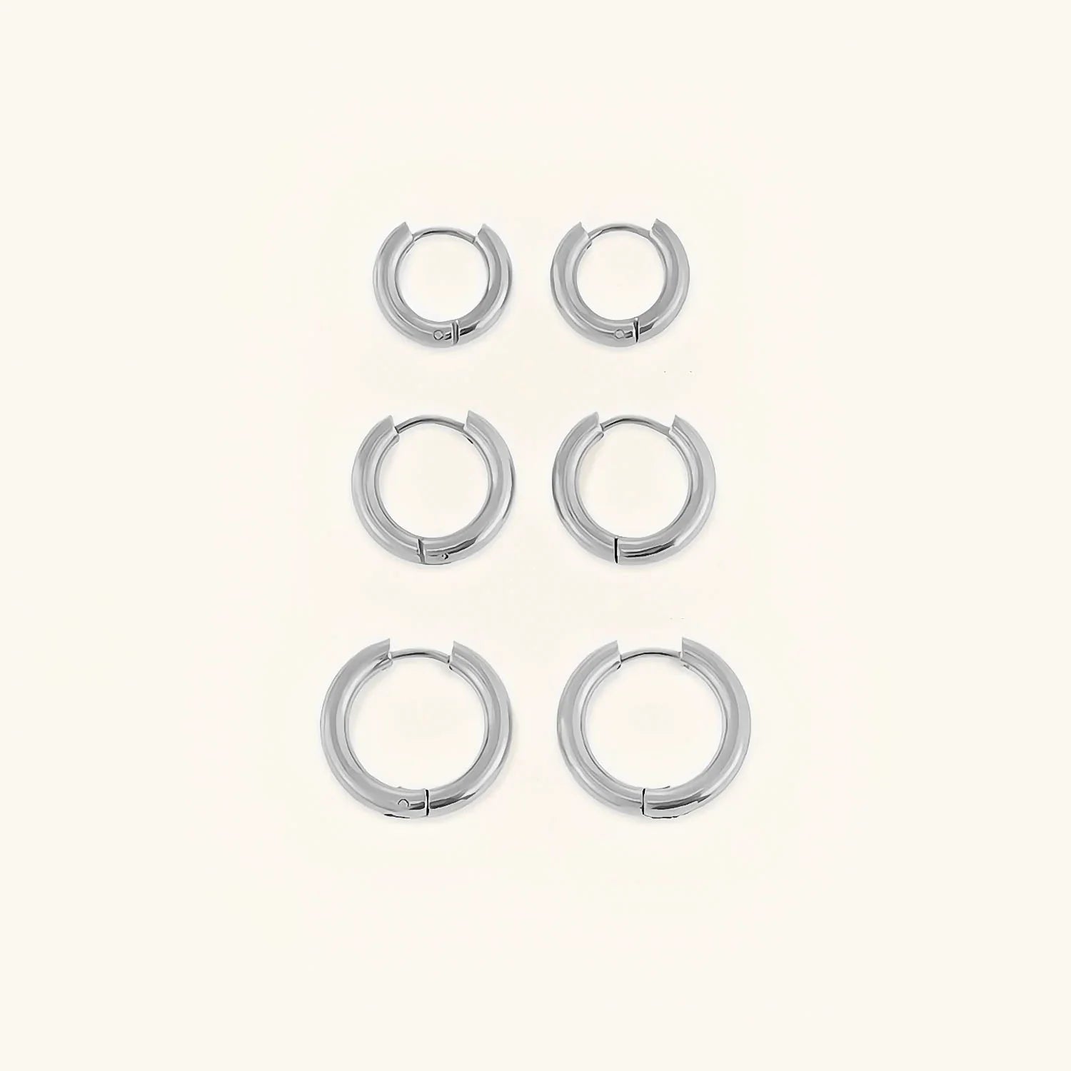 Elegant Gold & Silver Hoops Set