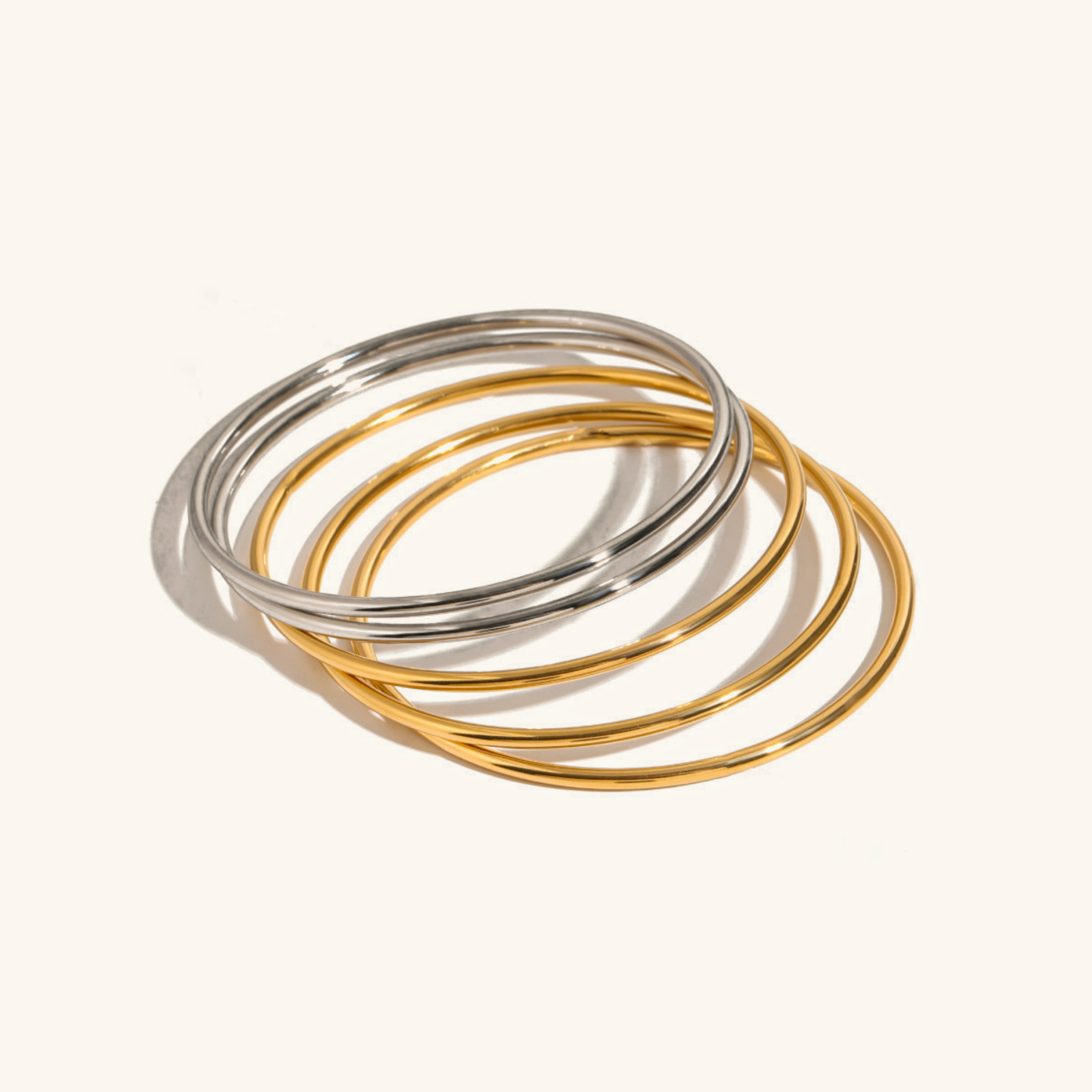 Elegant Gold Stackable Bangle Set