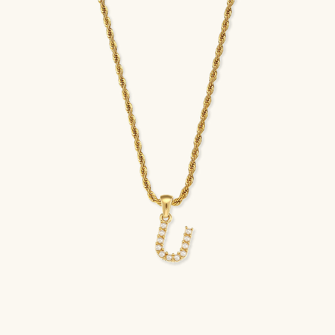 Personalized Pearl Initial Necklace