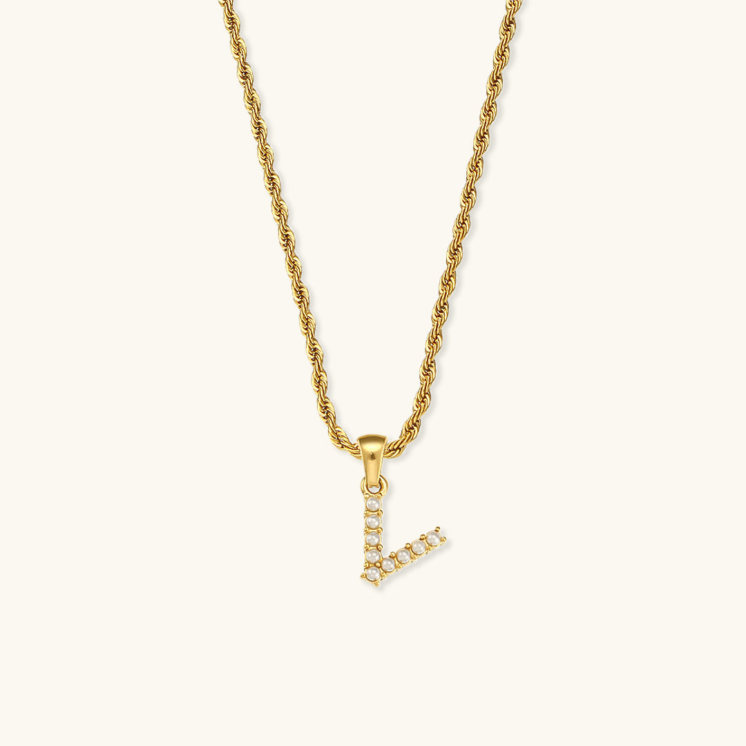 Personalized Pearl Initial Necklace