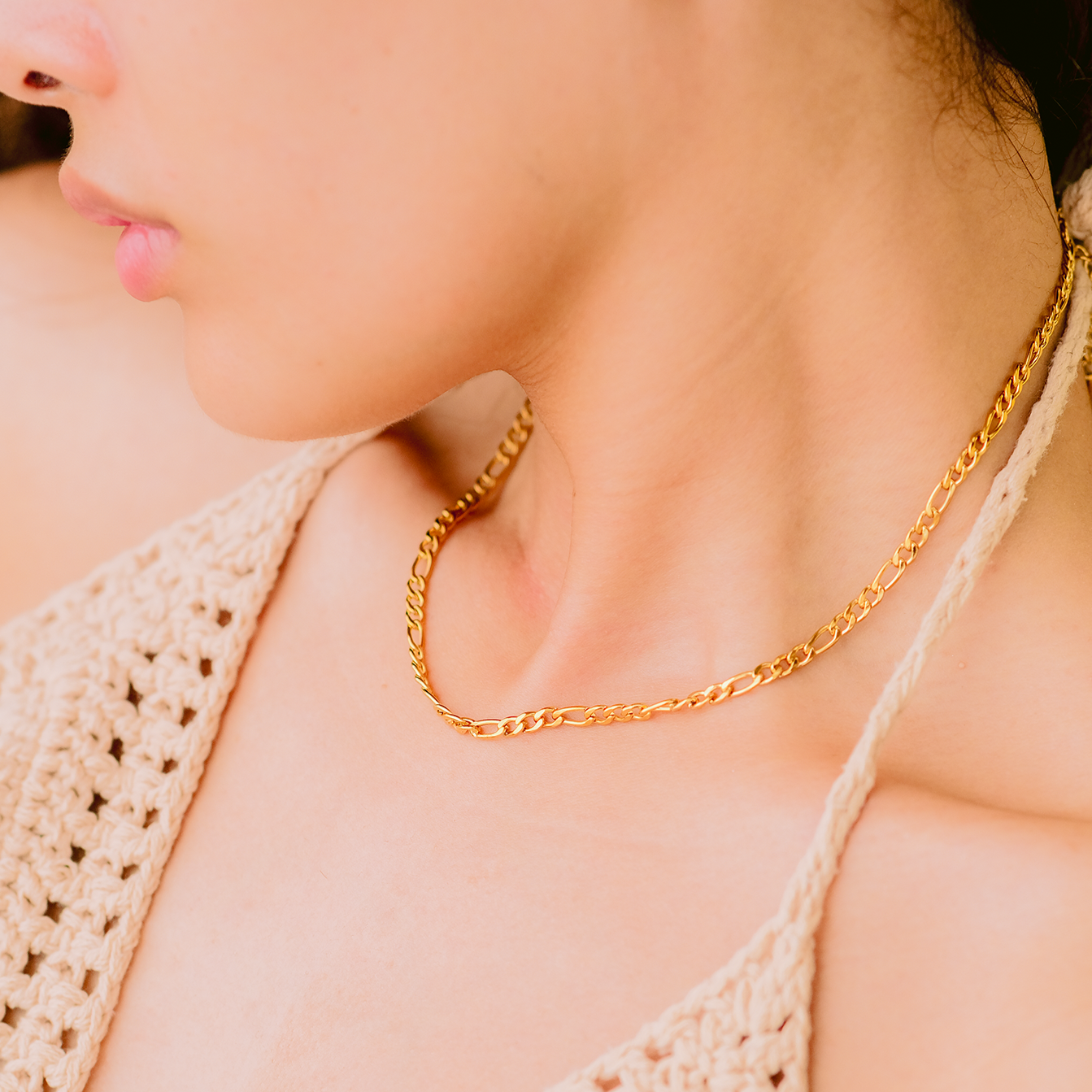 Elegant Woven Gold Chain