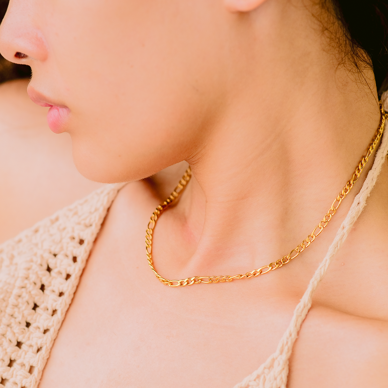 Elegant Woven Gold Chain