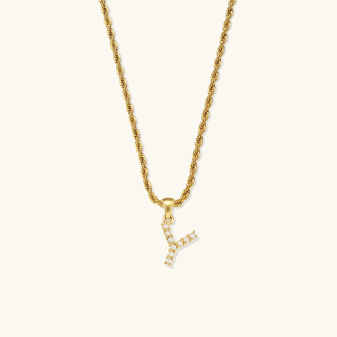 Personalized Pearl Initial Necklace