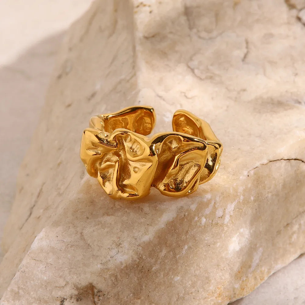 Sculpted Gold Statement Ring