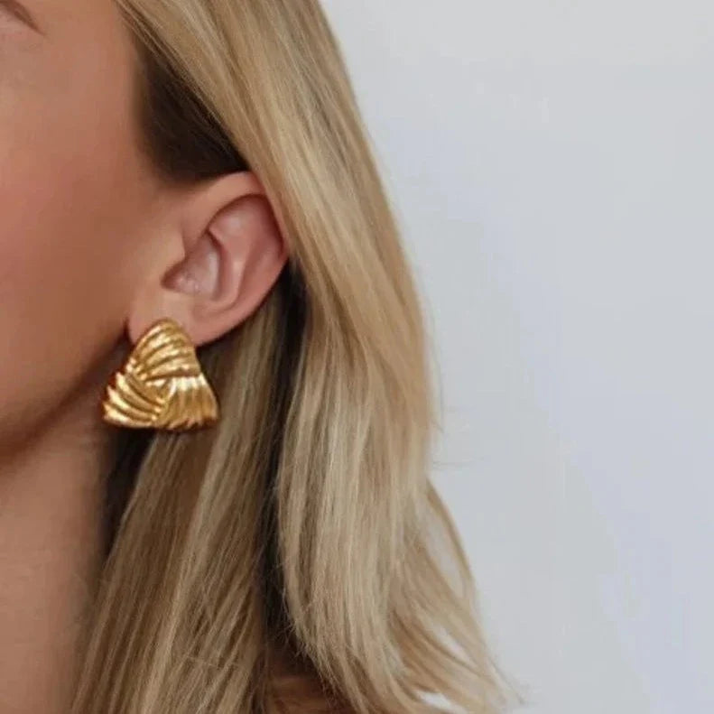 Brigitte Geometric Gold Earrings